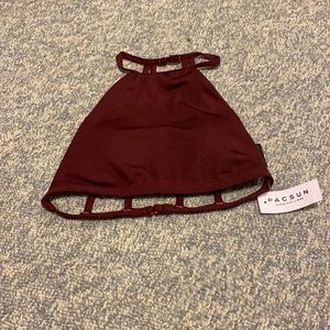 High neck bathing suit top